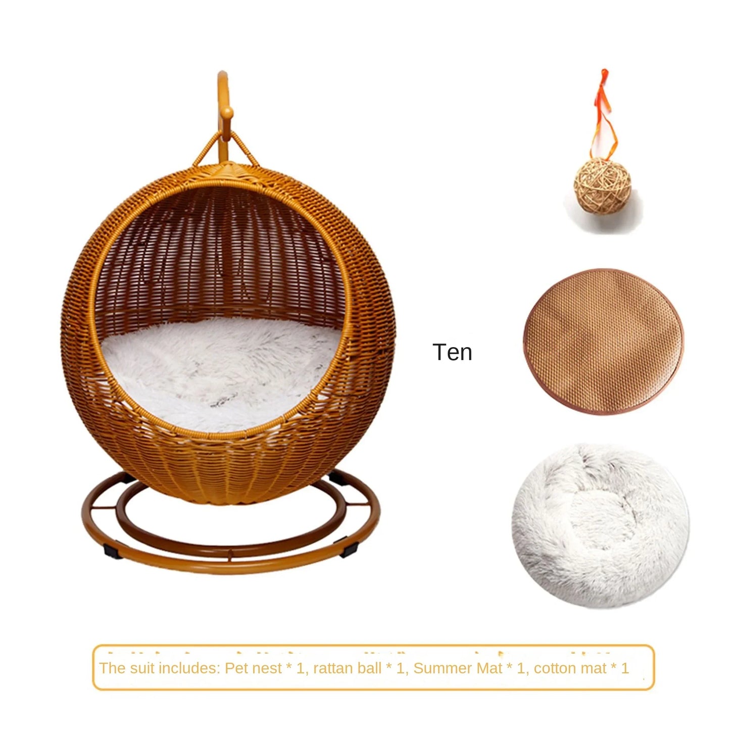 Cane Woven Cat Nest 2025