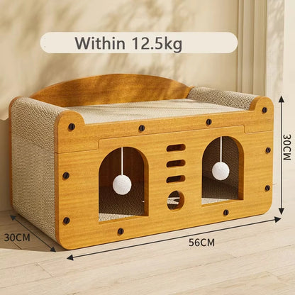 2-in-1 Cat Scratcher & House