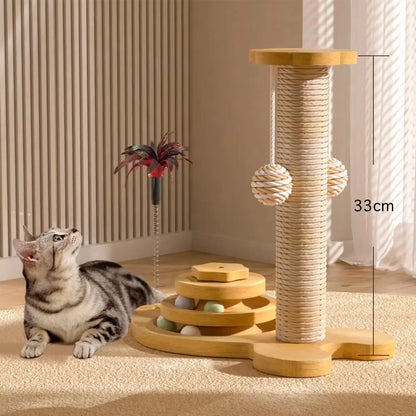 Sisal Cat Scratch Post with Toy