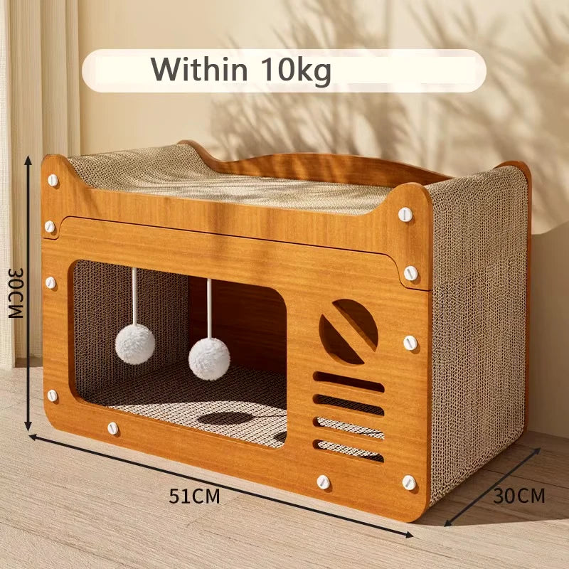 2-in-1 Cat Scratcher & House