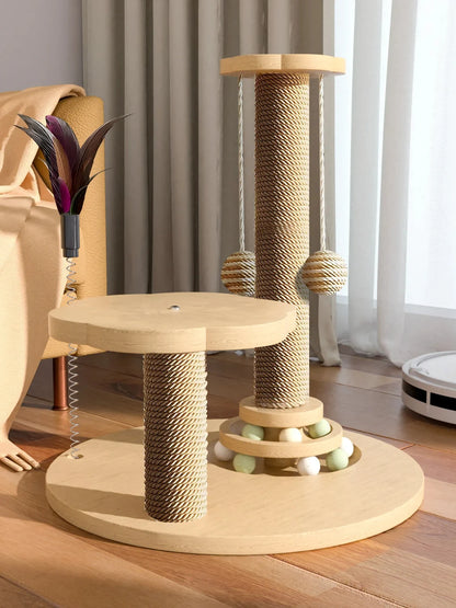 Sisal Cat Scratch Post with Toy