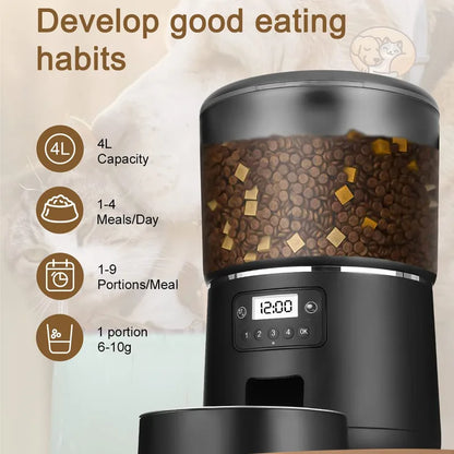 Smart Automatic Pet Feeder with Wi-Fi & Camera