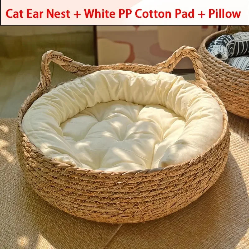 Summer Woven Cat Bed