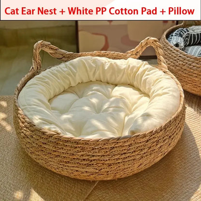 Summer Woven Cat Bed