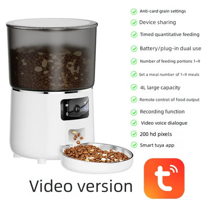 Smart Automatic Pet Feeder with Wi-Fi & Camera
