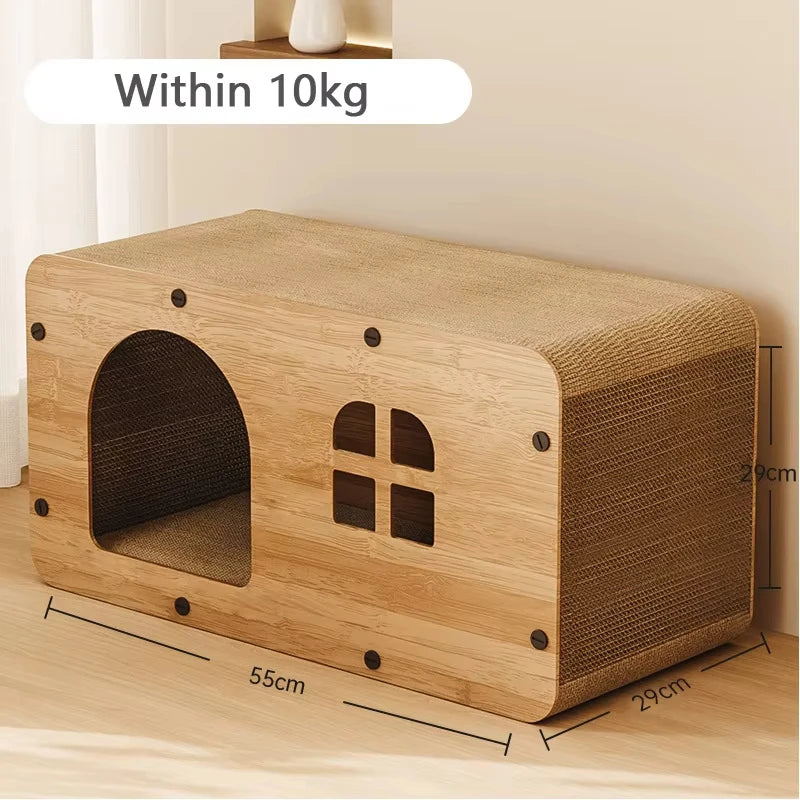 2-in-1 Cat Scratcher & House