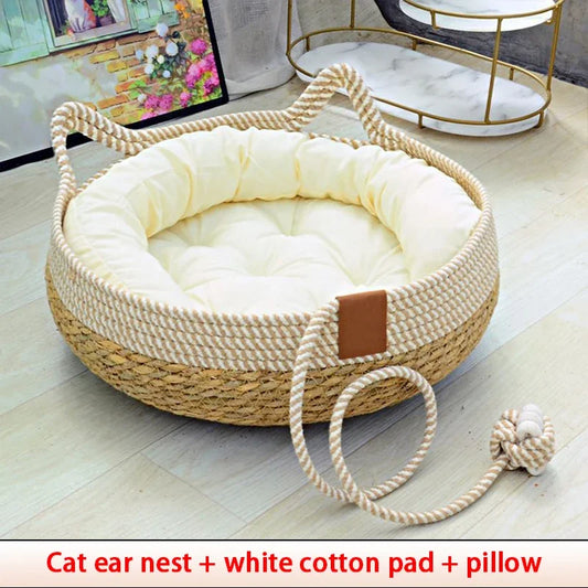 Summer Woven Cat Bed