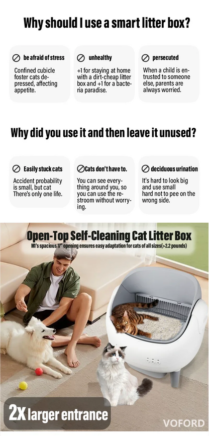 Smart Self-Cleaning Cat Litter Box