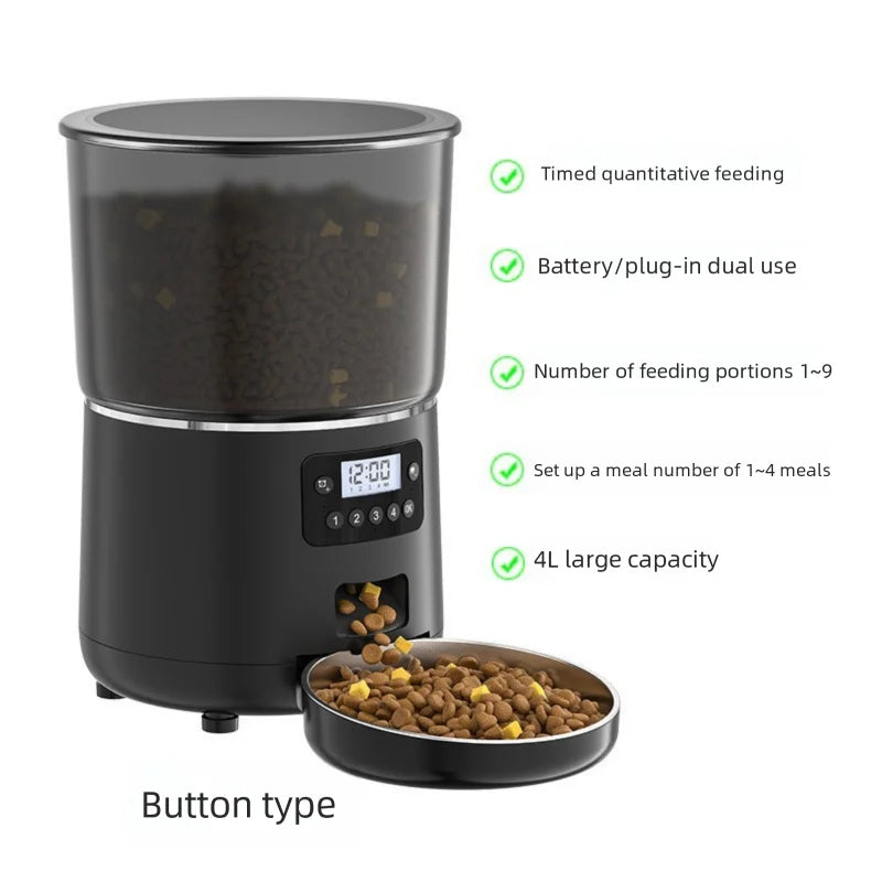 Smart Automatic Pet Feeder with Wi-Fi & Camera