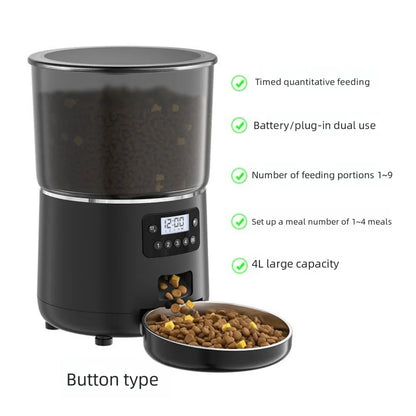 Smart Automatic Pet Feeder with Wi-Fi & Camera