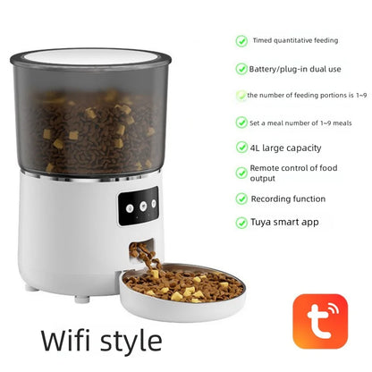 Smart Automatic Pet Feeder with Wi-Fi & Camera
