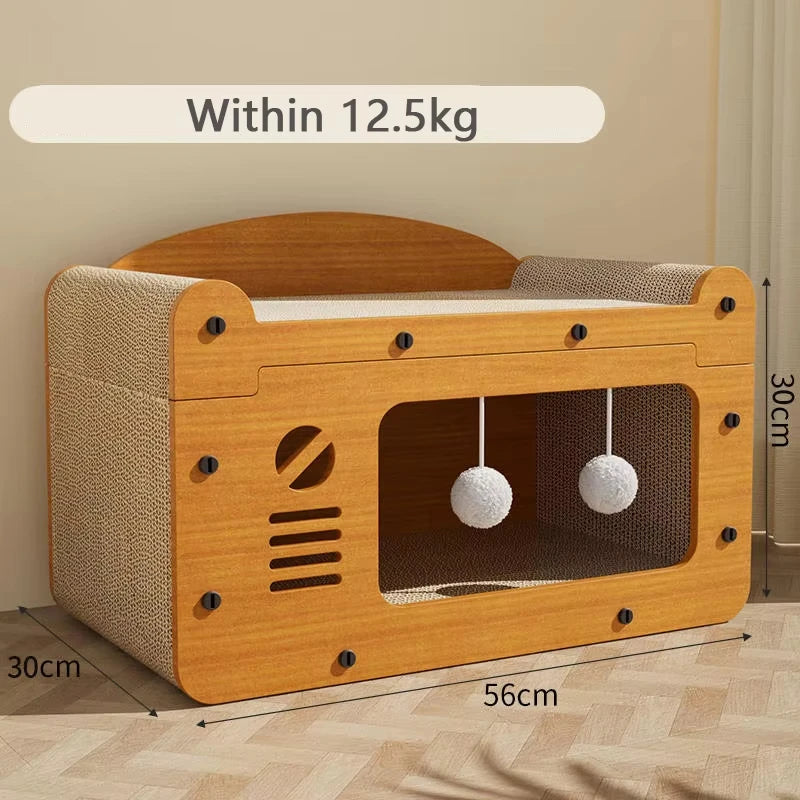 2-in-1 Cat Scratcher & House