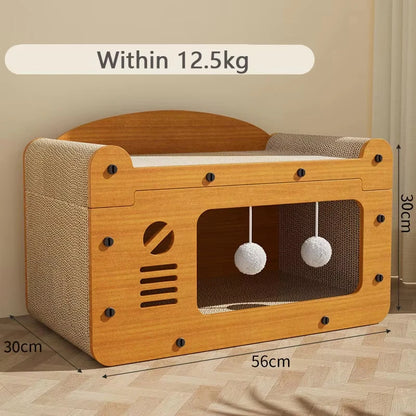 2-in-1 Cat Scratcher & House