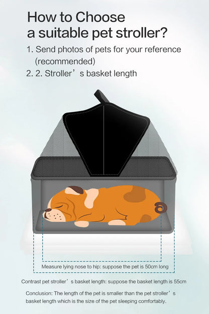 Luxury 4-Wheel Pet Stroller