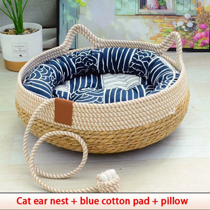 Summer Woven Cat Bed
