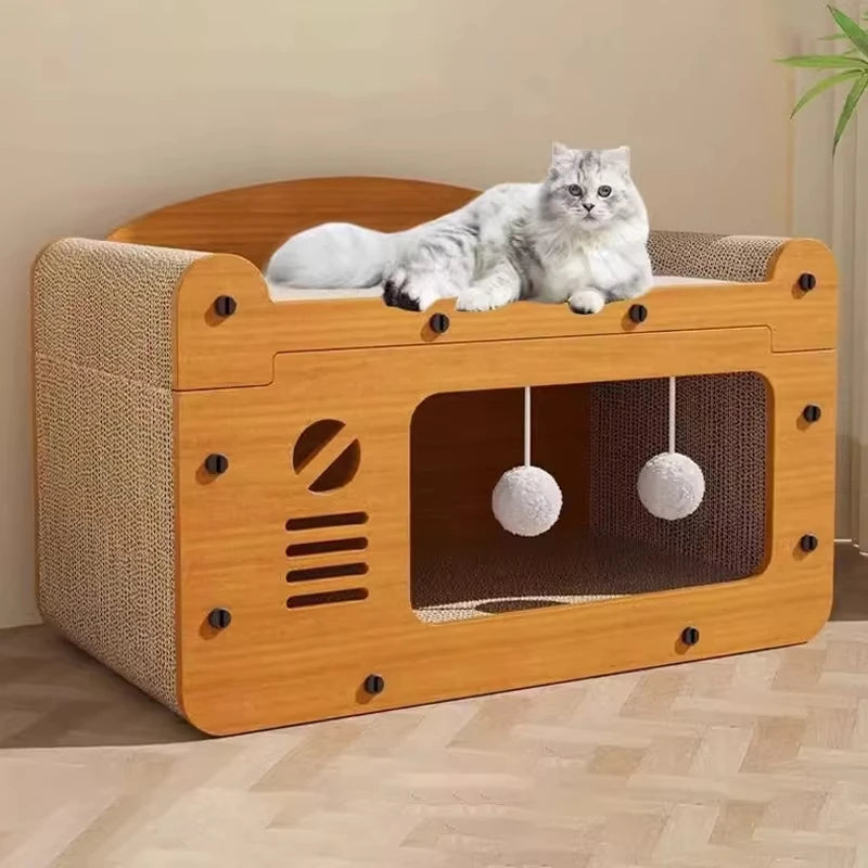 2-in-1 Cat Scratcher & House