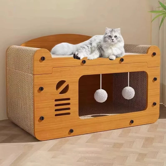 2-in-1 Cat Scratcher & House