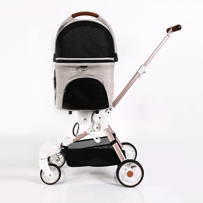 Luxury 4-Wheel Pet Stroller