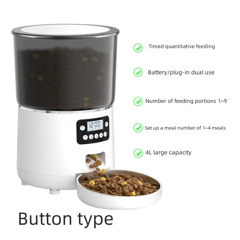 Smart Automatic Pet Feeder with Wi-Fi & Camera