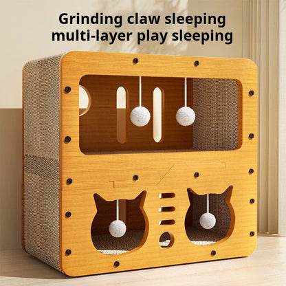 All-Season Cat Scratch Board with Nest
